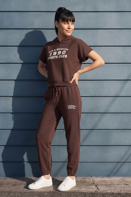 Zivame Athleisure Joggers - Shaved Chocolate Buy Zivame Athleisure Joggers - Shaved Chocolate